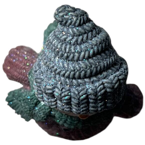 Glitter Snowman Trinket Box Hinged Holiday Decor Storage 3.5x3 - Picture 8 of 11